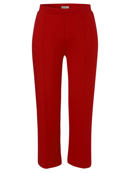 Укороченные брюки из трикотажа скуба красно-малиновые Via Appia