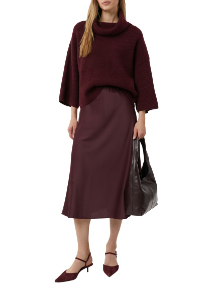 Атласная юбка миди с эластичным поясом Comma