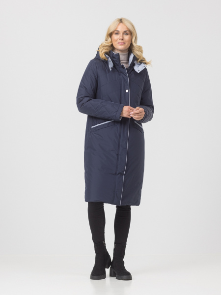 Пальто темно-синее Kiparis Maritta