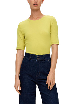 Футболка с коротким рукавом желтого цвета S.Oliver