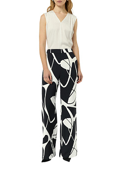 Брюки палаццо из  вискозы с принтом Comma