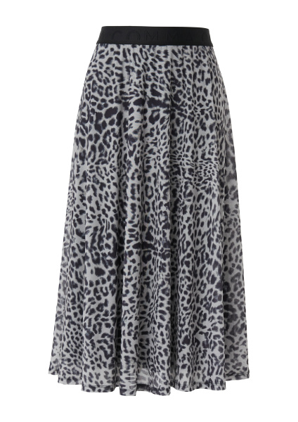Юбка из трикотажа мэш с леопардовым принтом Comma