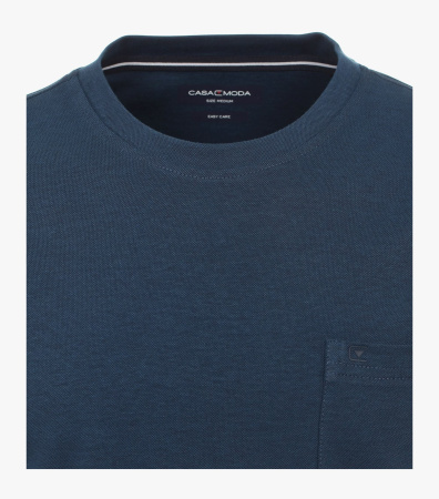 Однотонная футболка с карманом на груди Casa Moda