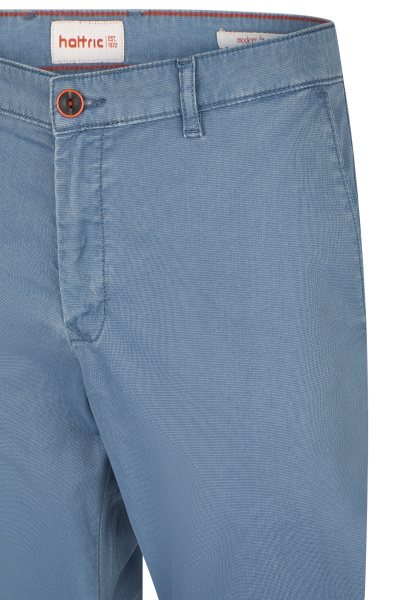 Стрейчевые летние брюки серо-голубого цвета Harvey Hattric