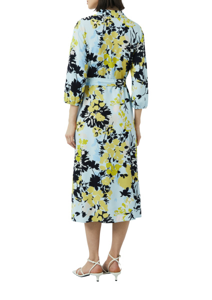 Платье-макси на пуговицах с принтом Comma