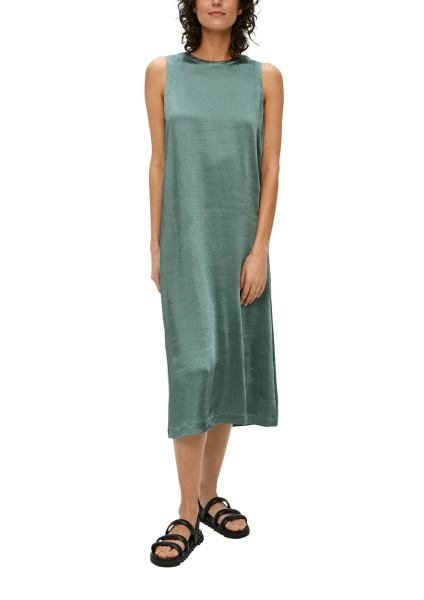 Платье-миди без рукава с оптикой сатина S.Oliver