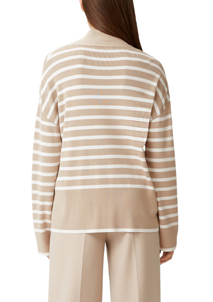 Джемпер в полоску с высоким горлом Comma