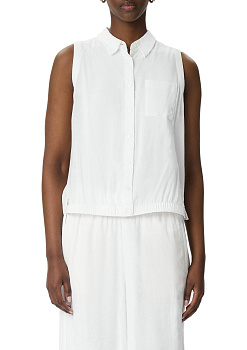 Белая блузка без рукавов на пуговицах Comma Ci
