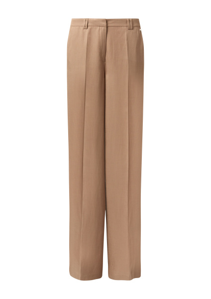 Широкие летние брюки из смеси вискозы и льна Comma