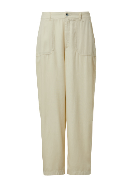 Летние брюки из лиоцелла молочного цвета S.Oliver 